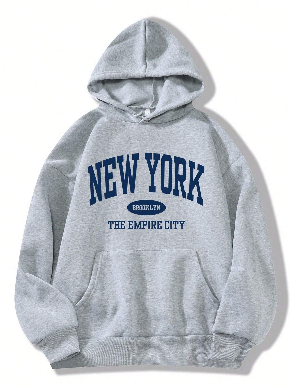 INAWLY Letter Graphic Kangaroo Pocket Drawstring Thermal Lined Hoodie,Long Sleeve Tops