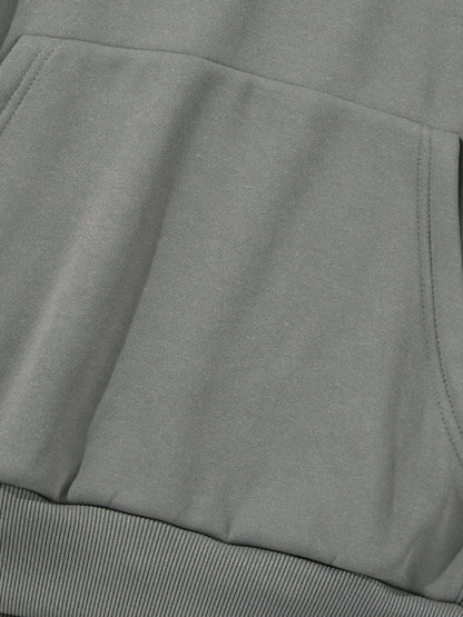 Men'S Fashionable Solid Color Hoodie